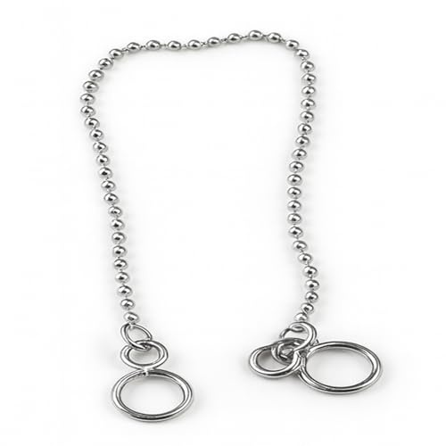 Lot de 5 chaînes à billes chromées de 30,5 cm avec crochets en S – Chaîne de rechange durable pour lavabos et baignoires