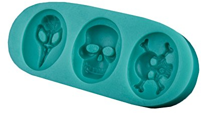 Beiersi Totenkopf Silikon Form für Fondant Marzipan Tortendeko Ausstecher Seife Dekoration Werkzeug (Stil 6)