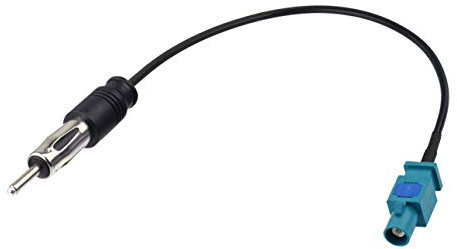 Bingfu Universal Vehicle Car Stereo FM AM Radio Antenna Adapter Cable Fakra Z Male to DIN Plug Connector Cable 15cm 6 inch for Car Stereo Audio HD Radio Head Unit CD Media Player Receiver