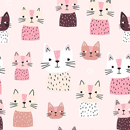 decomonkey Fototapete selbstklebend Kinder Kinderzimmer Tapetenrolle 10 m Tapete Vliestapete Deko Panel Modern Design Wanddeko Wandtapete | Tiere Katze