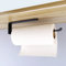 Schwarz KüChenrollenhalter Ohne Bohren Kuchenroller Halter，Papierrollenhalter aus Aluminium Schwarz, Küchenrollenspender Küchenrollen Halter Aufbewahrung Organisator(31.5CM), Kitchen Roll Holder, L