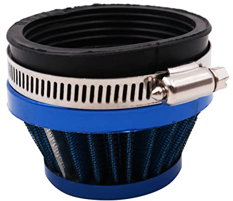 Tiardey 60 mm Universal-Motorrad-Luftfilter, Klemm-Lufteinlassfilter-Kit – Blau