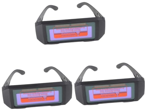 HOMSFOU 3St Schweißer-Augenschutz Schweissbrillen UV-Schutzbrille Löten Gläser Schweißerbrille mit automatischer Verdunkelung automatische Verdunkelung Schweißen ultraviolettes Licht Helm