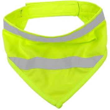 BUGUUYO Reflektierendes Hundehalstuch Aus Polyester Mit Fluoreszierenden Farben Und Reflektorstreifen Für Nächtliche Spaziergänge Und Bei Dunkelheit