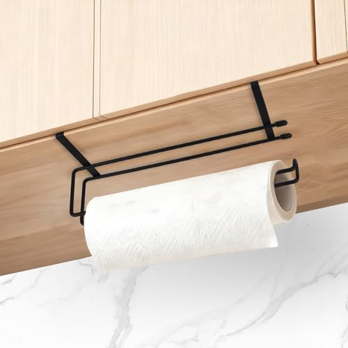 Küchenrollenhalter, Küchenrollenhalter Ohne Bohren, Küchenpapierhalter Hängend, Küchen Organizer Papierrollenhalter, Serviettenspender, Aufbewahrung für Küche, Badezimmer
