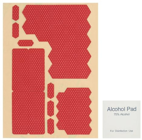 PATIKIL 1 Set Rhombus Phone Grip Tape, Universal Mouse Grip Strips Adhesive, Pre-Cut Strips Pre-Laminated Sweat Absorbing Adhesive Patches for Cellphone Laptop Mouse,Dark Red