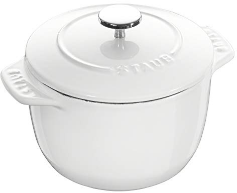 Staub Cast Iron 1.5-qt Petite French Oven - Matte White, Made in France