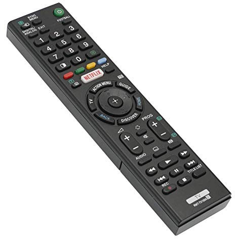 Universal Replacement Remote for Sony TVs – Compatible with All Sony Televisions (LED, LCD, Plasma) – Ideal TV Replacement Remote with Same Functions – Black (Pack of 1)