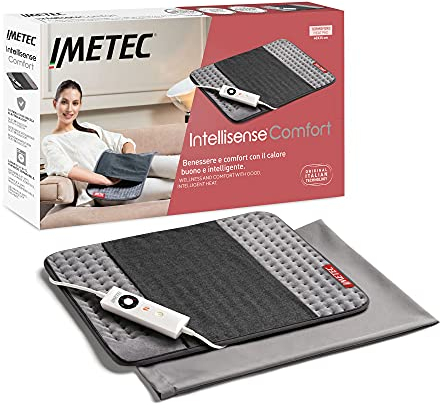 Imetec Intellisense Comfort, Termoforo multiuso, Cuscino termico, Per schiena e addome, Tasca per mani, Rapido riscaldamento, Tessuto anallergico, 5 temperature, Electro block di sicurezza, Lavabile