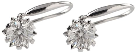 Epinki Rotgold 585 Ohrhänger Echt Schmuck, SchneefSchlosse Herz Ohrringe Weihnachten mit Moissanit 1ct, 18K Gold Ohrringe Jugendstil