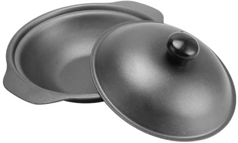 UBOHUZ Casseruola Casseruola in ghisa Pentola for Uso Domestico Pentola for Riso Pentola Antiaderente per Brasare, Stufare(22X18X4.5CM)