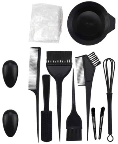 LRXIYODE Kit Profesional para Teñir Cabello con Cuencos Peines Pinceles Firmes y de Orejas Herramientas Reutilizables y Antiestáticas para Salón y DIY