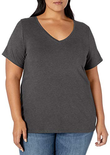 Amazon Essentials Women's Plus Size Short-Sleeve V-Neck T-Shirt