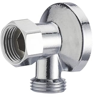 Codo mural macho-hembra 1/2 con tuerca giratoria | Latón cromado y resistente | Ideal para fontanería, calefacción y agua potable | Duradero y anticorrosivo | Instalación fácil | QUICK PLOMBERIE