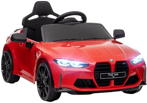 AIYAPLAY Kinder Elektroauto 12V 2,4 GHz Fernbedienung Hupe LED Rot