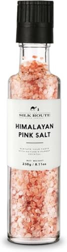 Silk Route Spice Company Refillable Glass Grinder Himalayan Pink Salt 230g