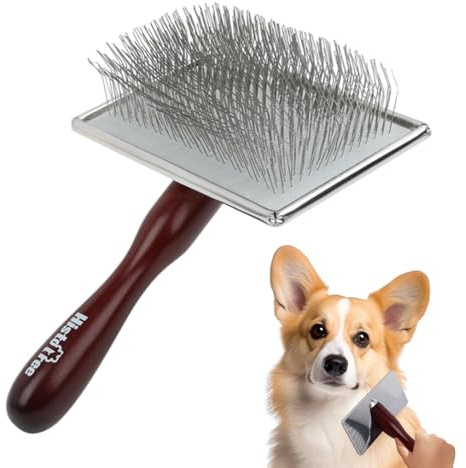 Hundslickerborste | Hundborste slickerkam för fällning - hundmassage ren | trasslig borste, fällborste för medelstora till husdjur