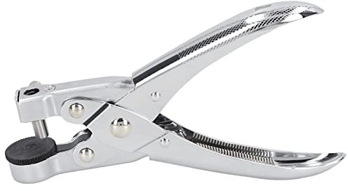 RIZGHWOY Pinch -Punch -Punching Express Save Guard Punch de Papel de Metal Cromado para Suministros de Escuelas de Oficinas