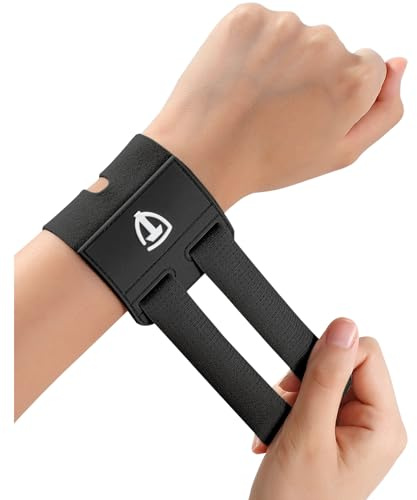 FVVWVV 2pcs TFCC Wrist Support Brace, Adjustable Wristband for Ulnar Sided Wrist Pain, Wrist Straps for Weightlifting, Working Out and Pain Relief (Black)