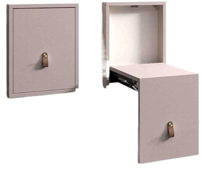 NIUSABOU Taburete de Silla montado en la Pared, Taburete Cambiador de Zapatos Plegable montado en la Pared Madera Maciza, Multicolor