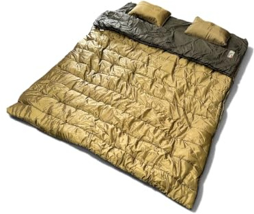 Roxform Double Sleeping Bag with Twin Pillows for Camping & Fishing