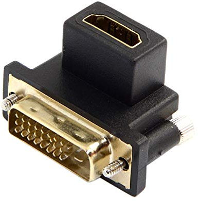 System-S - Adaptador HDMI Hembra a DVI Macho acodado