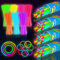 DELEE 400 bastoncini luminosi, confezioni per feste, riempitivi per sacchetti con connettori per bracciali, collane al neon fluorescenti di alta qualità per bambini, forniture per feste, matrimoni