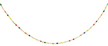 SINGULARU - Collier Dots Colors Enamel. Chaîne avec Perles Colorées. Argent Sterling 925 avec Finition Plaqué Or 18Kt. Longueur 35 cm + Extension 5 cm. Bijoux pour Femme
