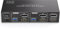TJCXELE Commutateurs KVM Switch 2 PC 2 monitor DisplayPort+HDMI 4K60Hz USB 3.0 Commutateur KVM Double pour Ordinateurs doubles Partager 4 Périphériques USB Supporte le Mode Copier & Etendre