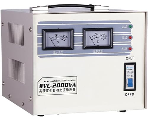 Regolatore di Tensione Domestico，Relè monofase Domestico Ingresso 150-260 V, Stabilizzatore di Tensione CA in Uscita 220 V,Adatto per elettrodomestici instabili,Adatto per Computer,TV, 2000 W,2000VA