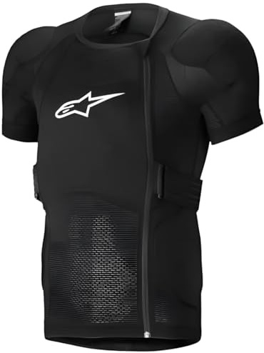 Alpinestars A-Impact Plasma Veste de Protection à Manches Courtes, Noir/Blanc, XL
