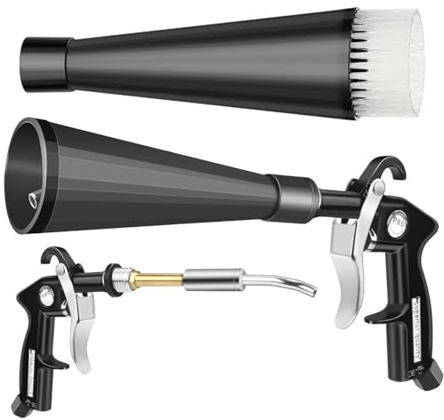 Rengöringspistol med tryckluft, torr utblåspistol, blowgun tryckluftspistol, tryckluftspistol, kompressor exakt luftpistol för säten, fälgar, motor, tyg, läder, svåråtkomliga platser