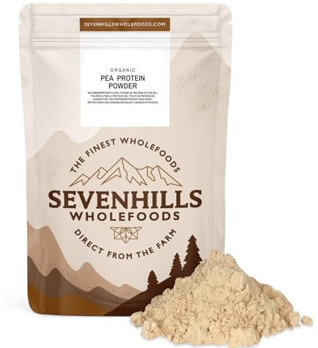 Sevenhills Wholefoods Organic Pea Protein Powder 500g - Unflavoured - 84% Protein - Vegan, Kosher, Non-GMO