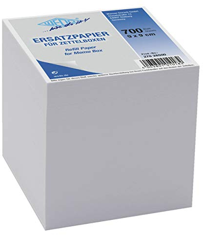WEDO 1x Zettelbox Ersatzpapier weiß