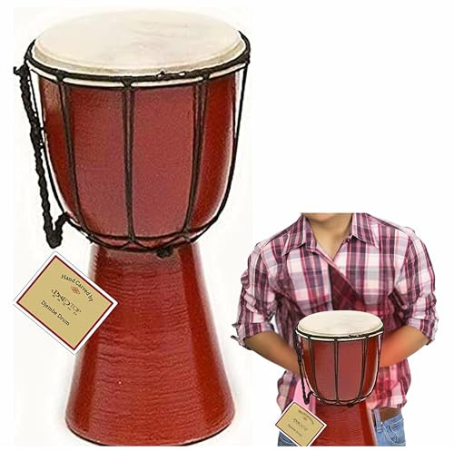 B.N.D TOP Drum Djembe is a Rope goat skin Covered Goblet African Drum Played by Hands West Africa style jembe for drums circle and more (6x12)