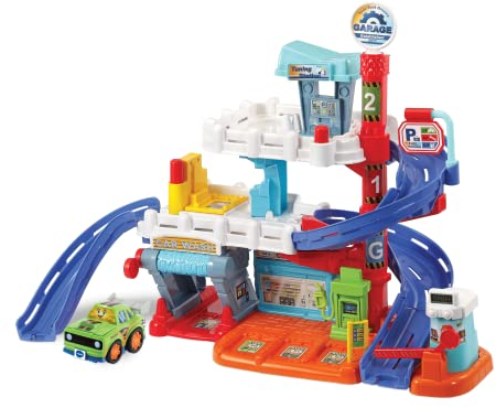 VTech Toot-Toot Drivers Fix & Fuel Garage, Car Tracks Kids With Lights And Sounds, Musical Toy, Suitable Boys & Girls 12 Months, 2, 3, 4 + Years, English Version