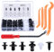 Set di clips voiture per auto - 6 diverse tipologie di clip per rivestimenti porta e clip in plastica per paraurti universali, inclusi i set di fissaggio della carrozzeria con rivetti a espansione.