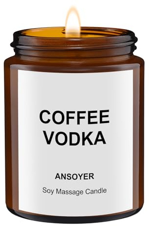 ANSOYER Massagekerze, feuchtigkeitsspendend und nahrhaft für Home SPA (Kaffee Wodka)