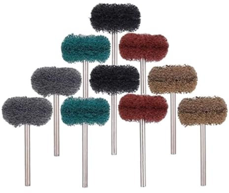 confezione di spazzola abrasiva per trapano in nylon, gambo da 2,35 mm, gambo da 3 mm, lucidatura, rimozione della ruggine per accessori per utensili rotanti, misti, con gambo da 2,35 mm