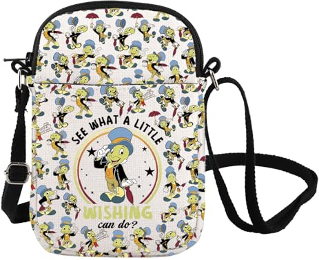 FOTAP Cartoon Characters Crossbody Bag Movie Fans Gift Cartoon Lover Messenger Bag WDW Travel Gift (Wishing CB)