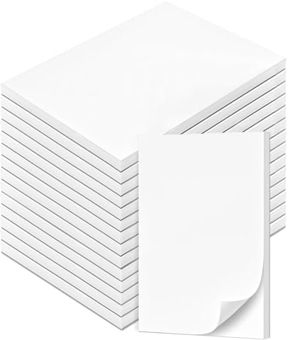 LOLYSIC Blocco note formato A6, formato A6, piccolo, blocco appunti bianco, mini foglietto rimovibile per ufficio, casa, scuola, università