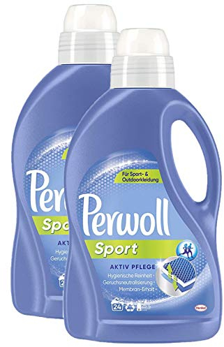 Perwoll Sport Aktiv Pflege Spezialwaschmittel, 48 (2 x 24) Waschladungen, für Sport- und Outdoorkleidung
