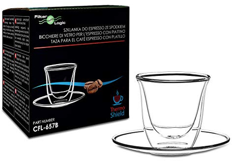 FilterLogic CFL-657B espressoglas och tefat termoskyddsset – dubbelvägg