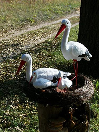 STORCHENNEST mit 4 STÖRCHEN