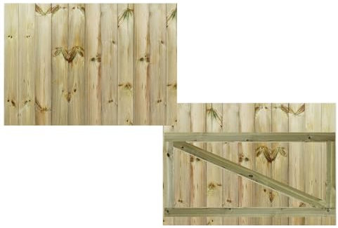 Made to Measure 3ft Wooden Garden Gate, Custom T&G Fully Framed Flat Top Treated Timber Door for Outdoor Pathway Home Access, MAX 90cm High x MAX 120cm Wide
