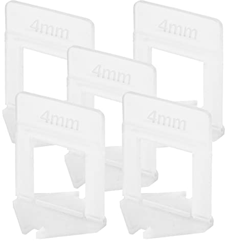 Lantelme 500 Stück Fliesennivelliersystem XXL Zuglaschen 4mm Fugenbreite | Fliesen Höhe 13mm - 22mm Fliesenverlegehilfe Laschen | Nivelliersystem Boden Wand Fliesenverlegung (4mm XXL)