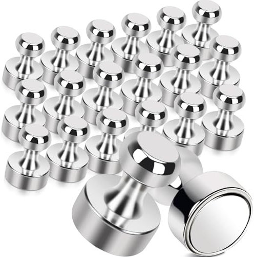 18 Magneti Forti Al Neodimio, 12 mm x 16 mm, Piccoli Extra Forti per Lavagne Magnetiche, Bacheca, Ufficio
