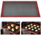 KitchenRaku Confezione da tappetini da forno in silicone, tappetino silicone cucina (1 Pezzo Nero, 30x40cm)