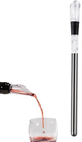 Wine Cooler Stick - Wine Chiller Stick | Stainless Steel Wine Chiller Stick | Wine Cooling Stick | Aerating Pourer | Wine Cooler Stick | Easy to Use Cooling Stick for Chilling Longer for BBQ