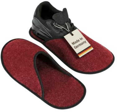Pantoufles de musée Pantoffelmann avec/sans semelle ABS | Pantoufles en feutre pour artisans et visiteurs | Protègent contre saleté et rayures | Chaussons lavables invités